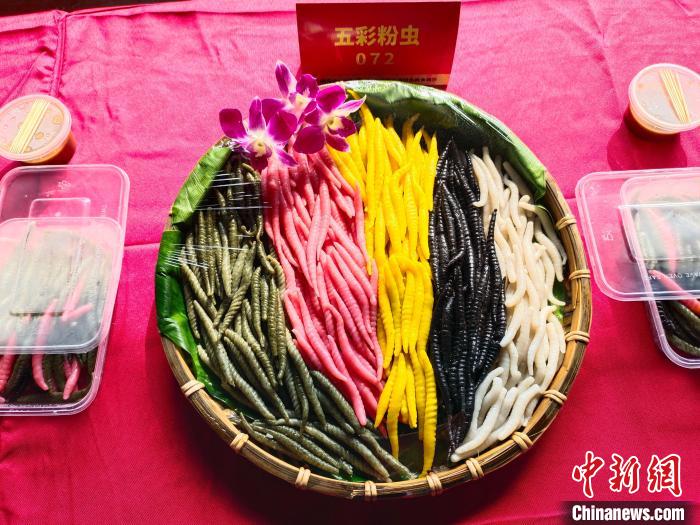 圖為廣西特色美食展示。　黃艷梅 攝