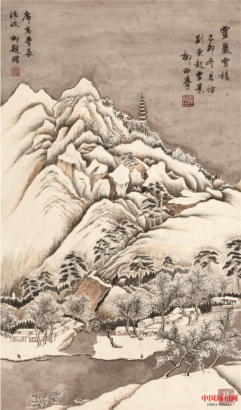 圖4，張庭濟(jì)書畫（靈巖雪積）.jpg